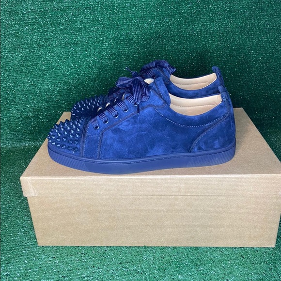 Christian Louboutin Men Louis Junior Spikes Orlato Flat - Picture 1 of 7